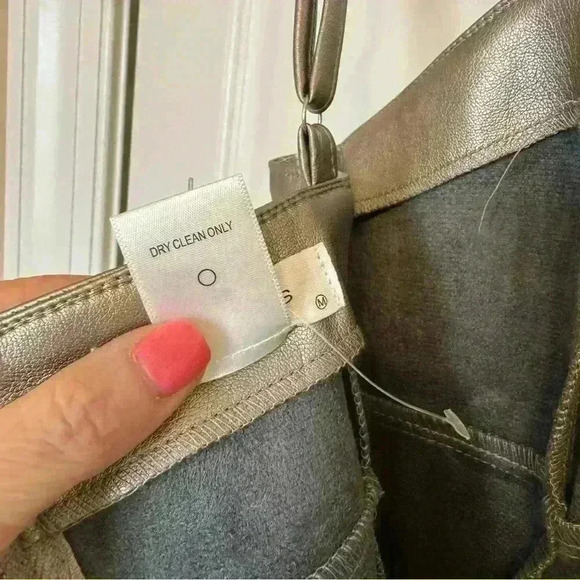 Kirious Los Angeles womens dress Medium pewter metallic mini basic cocktail - Picture 6 of 7